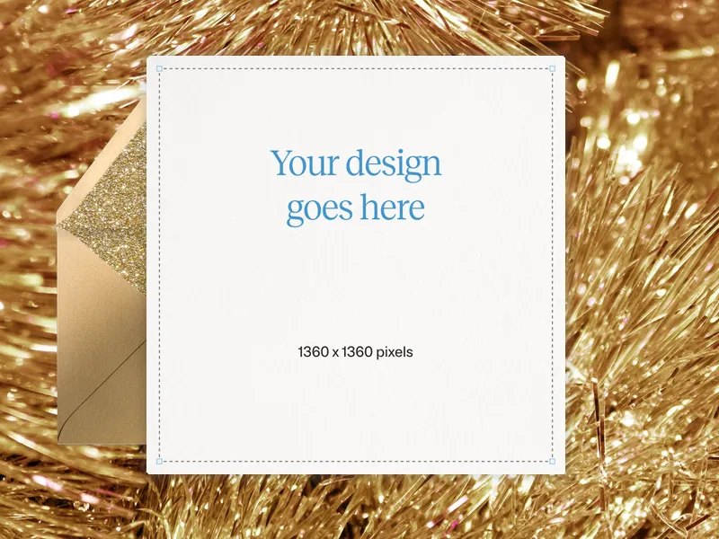 Upload Your Own Design (Tinsel) Invitation premium template design