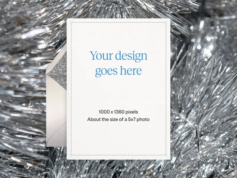Upload Your Own Design (Tinsel) Invitation premium template design