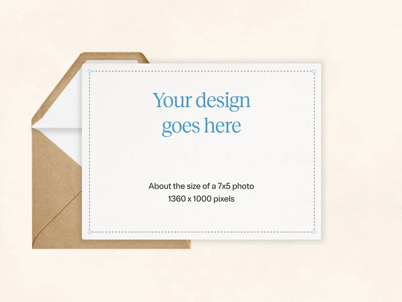 Upload Your Own Design (Simple Kraft) Invitation premium template design