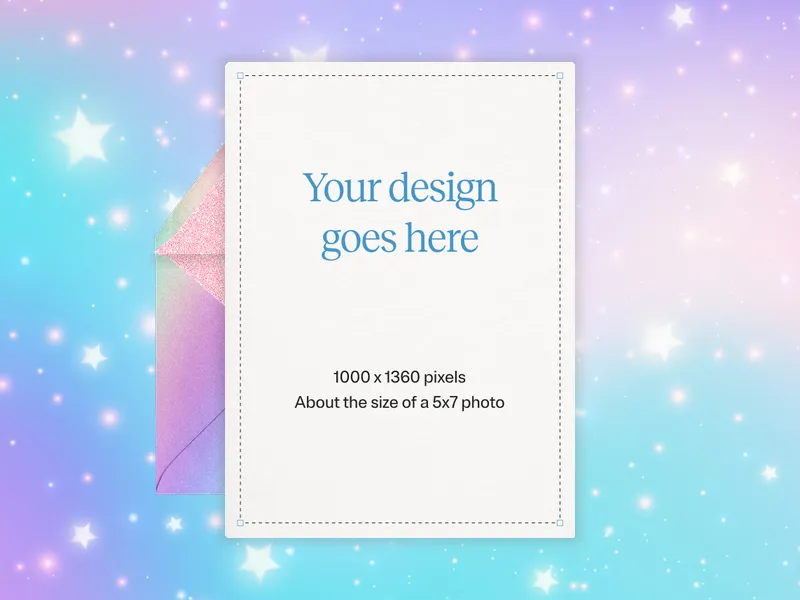 Upload Your Own Design (Pastel Galaxy) Invitation premium template design