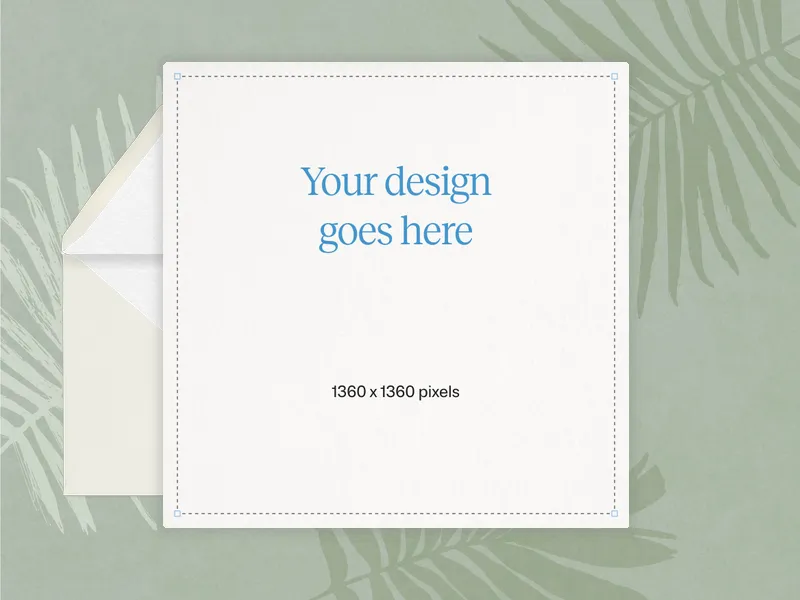 Upload Your Own Design (Palms) Invitation premium template design