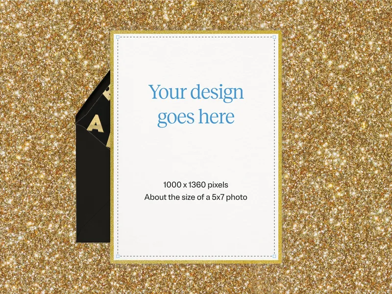 Upload Your Own Design (Gleaming Gold) Invitation premium template design