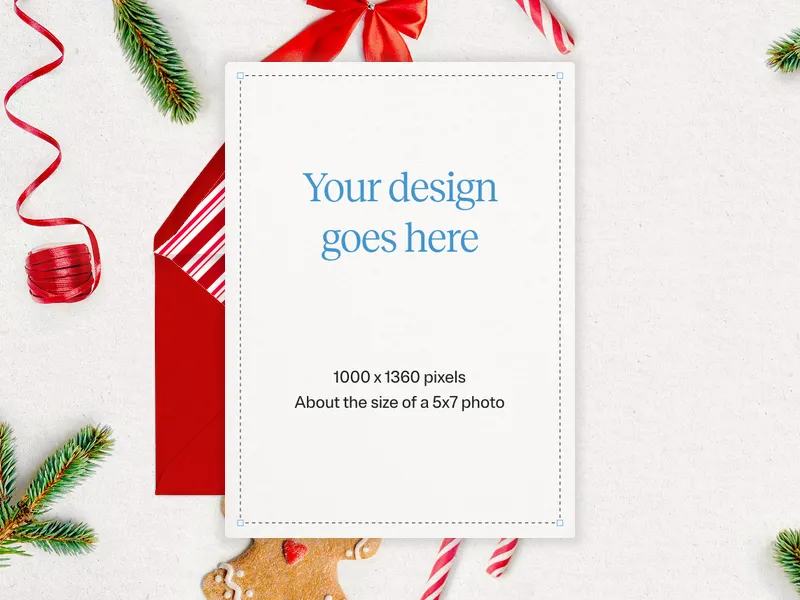 Upload Your Own Design (Gingerbread) Invitation premium template design