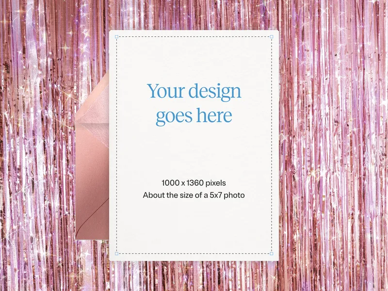 Upload Your Own Design (Tinsel Nights) Invitation premium template design