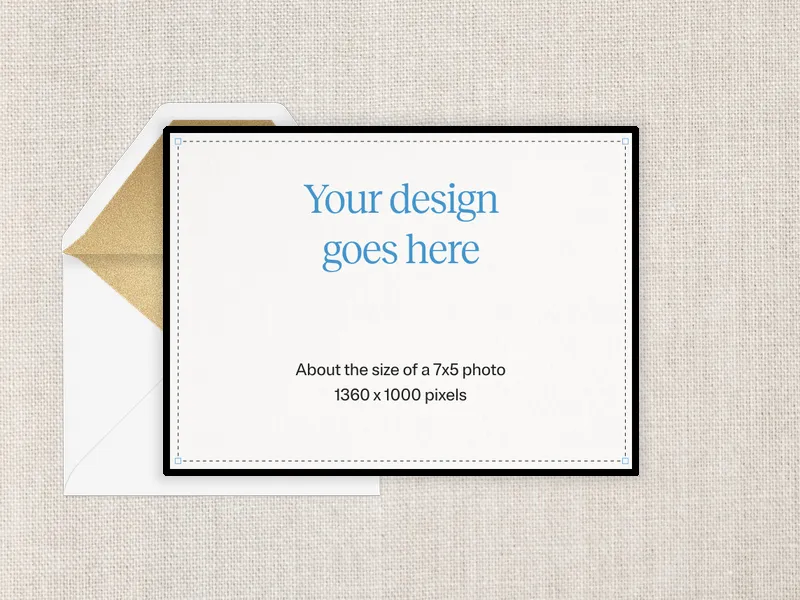 Upload Your Own Design (Linen) Invitation premium template design