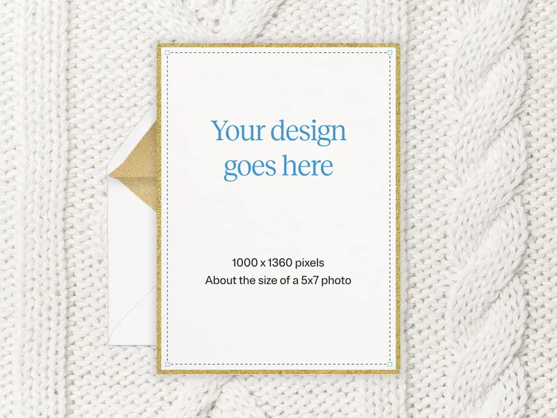 Upload Your Own Design (Knit Sweater) Invitation premium template design