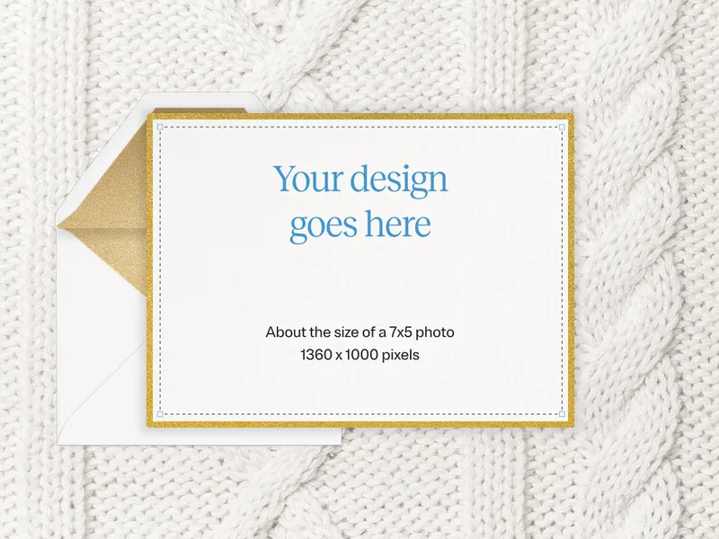 Upload Your Own Design (Knit Sweater) Invitation premium template design