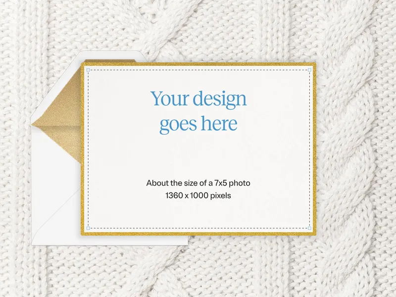 Upload Your Own Design (Knit Sweater) Invitation premium template design