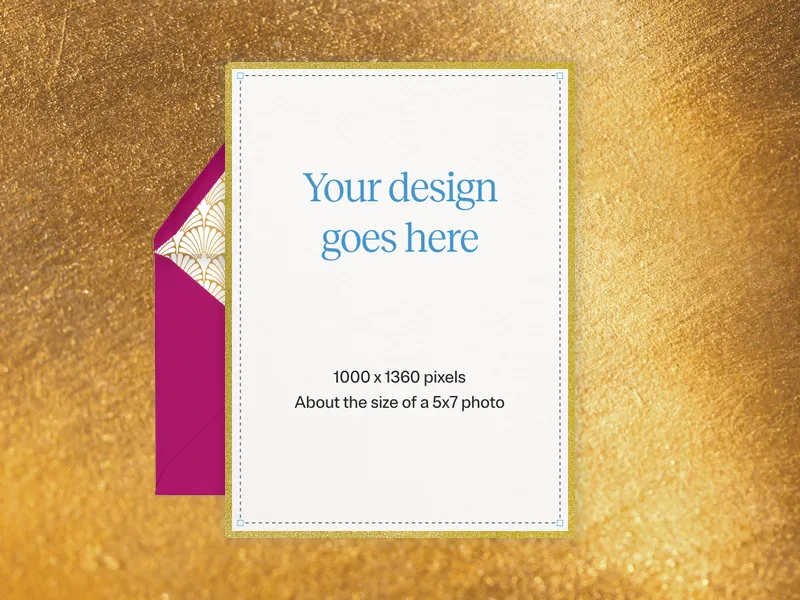 Upload Your Own Design (Metallic Motifs) Invitation premium template design