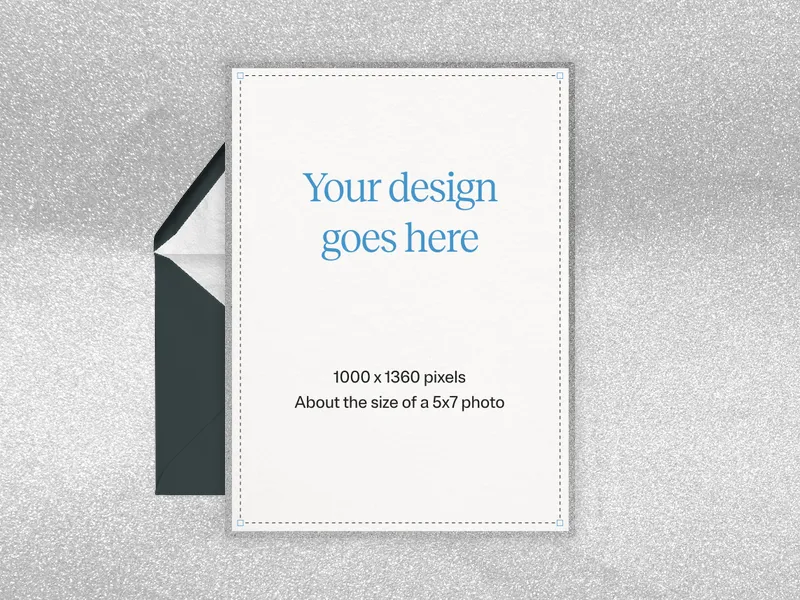 Upload Your Own Design (Metallic Motifs) Invitation premium template design
