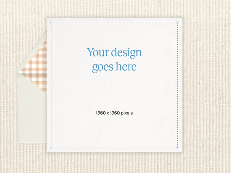 Upload Your Own Design (Lovely Linen) Invitation premium template design