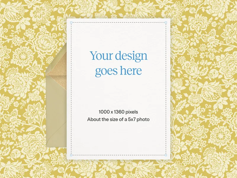 Upload Your Own Design (Paisley Print) Invitation premium template design