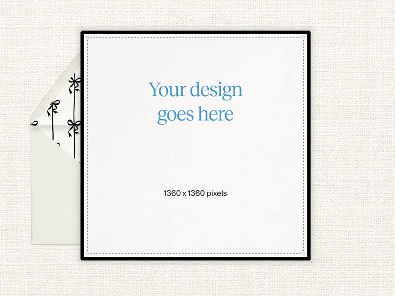 Upload Your Own Design (Bows) Invitation premium template design