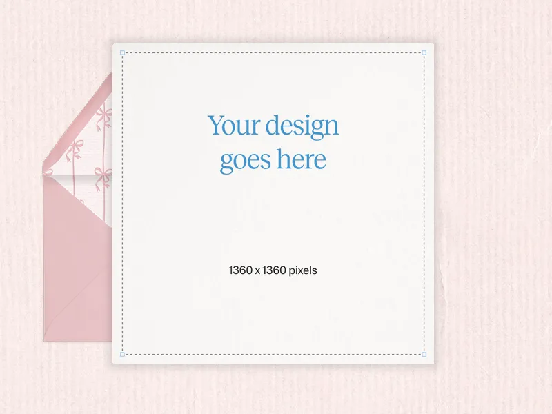 Upload Your Own Design (Bows) Invitation premium template design