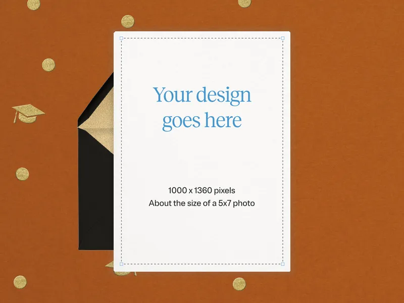 Upload Your Own Design (Graduation Confetti) Invitation premium template design