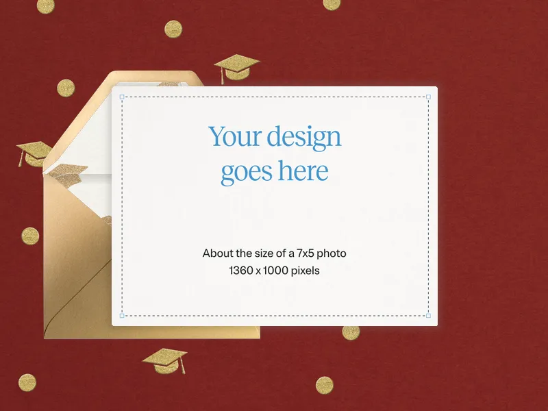 Upload Your Own Design (Graduation Confetti) Invitation premium template design