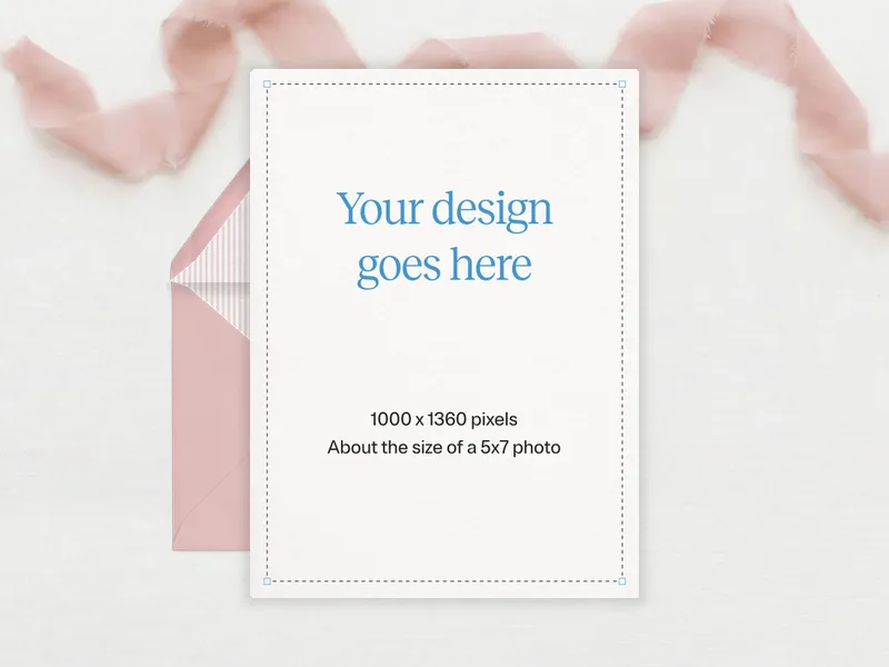 Upload Your Own Design (Linen Ribbon) - babyandkids_dyo_uyo - Invitation