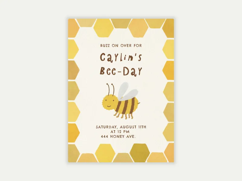 Honeycomb Buddy - birthday_forkids - Invitation