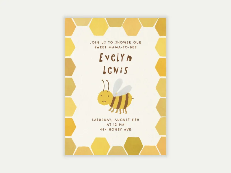 Honeycomb Buddy - baby_shower - Invitation