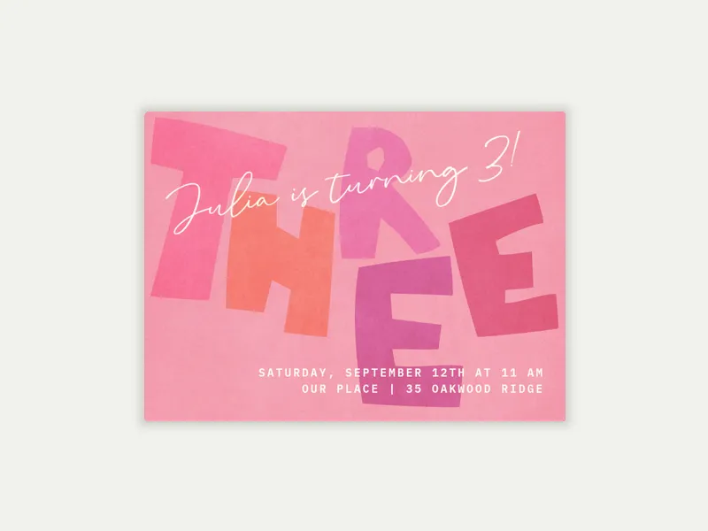 Color Block Type - new_years - Invitation
