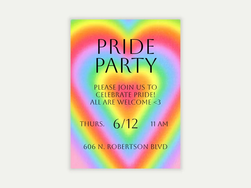 Rainbow Aura - pride - Invitation