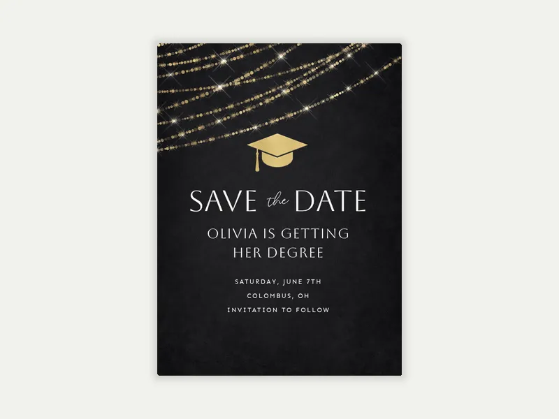 Twinkly Nights - graduation_save_the_date - Invitation