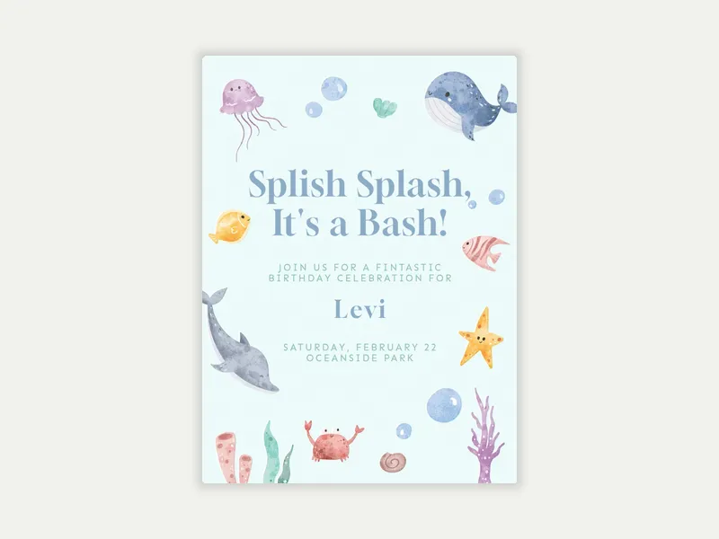 Sea Soireé - 6th_birthday - Invitation