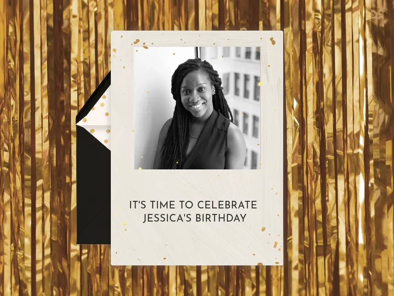 Festive Confetti (Photo) Invitation premium template design