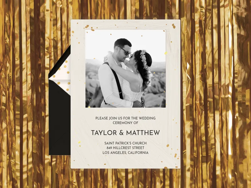 Festive Confetti (Photo) Invitation premium template design