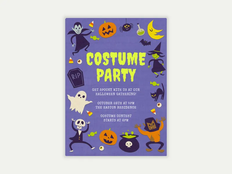 Let's Boogie - halloween - Invitation