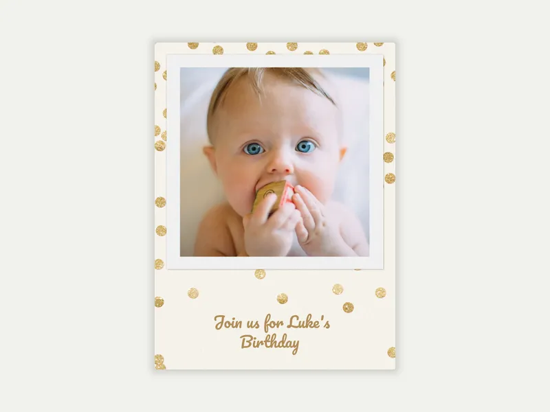 Festive Confetti (Photo) Invitation free template design