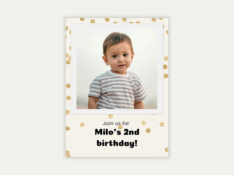 Festive Confetti (Photo) Invitation free template design