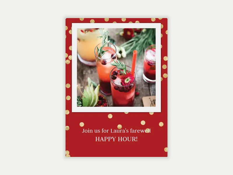 Festive Confetti (Photo) Invitation free template design