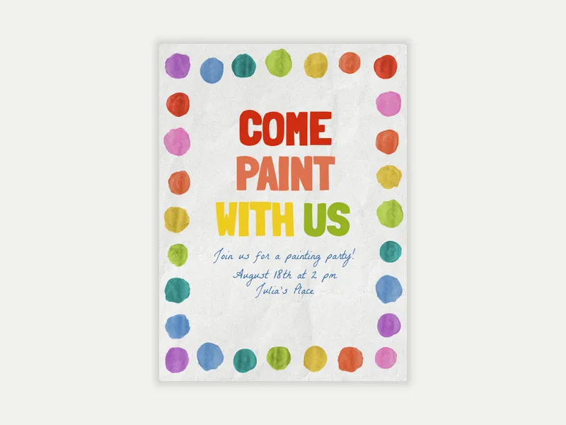 Paint Play Date - arts_and_crafts - Invitation