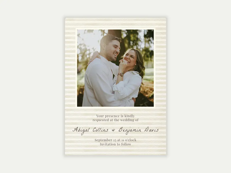 Basic Watercolor Birch (Photo) Invitation free template design