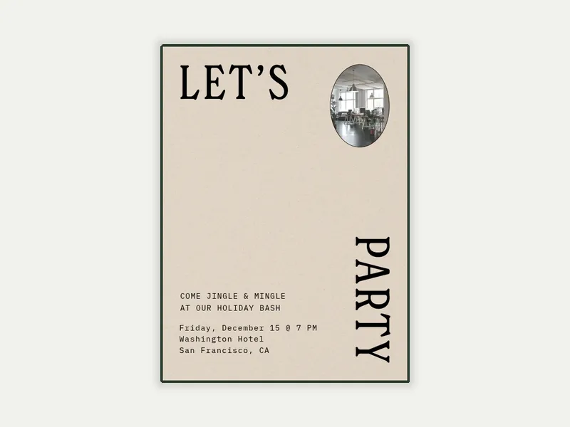 Bold Type Invitation free template design