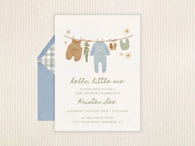 Daisies & Darling Duds - babies_kids - Invitation