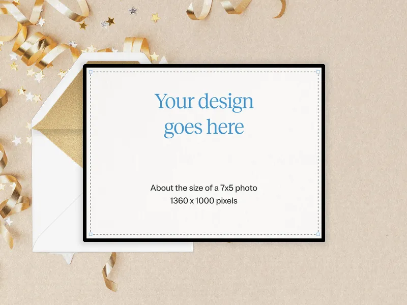 Upload Your Own Design (Golden Sparkle) Invitation premium template design