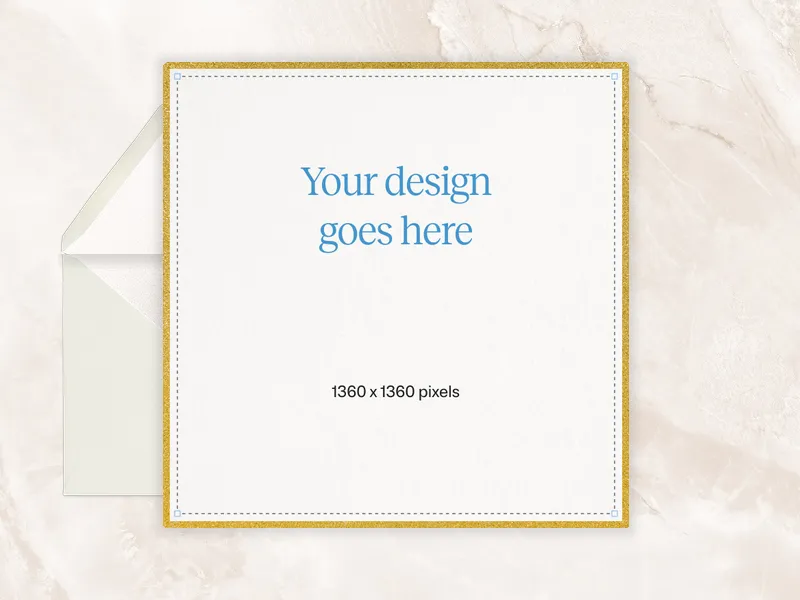 Upload Your Own Design (Marble) Invitation premium template design