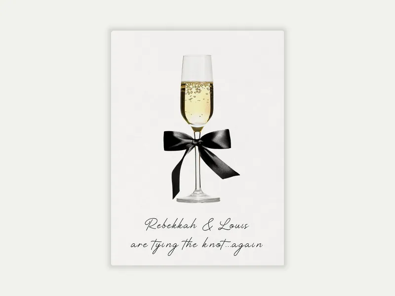 Bubbles & Bow - vow_renewal - Invitation