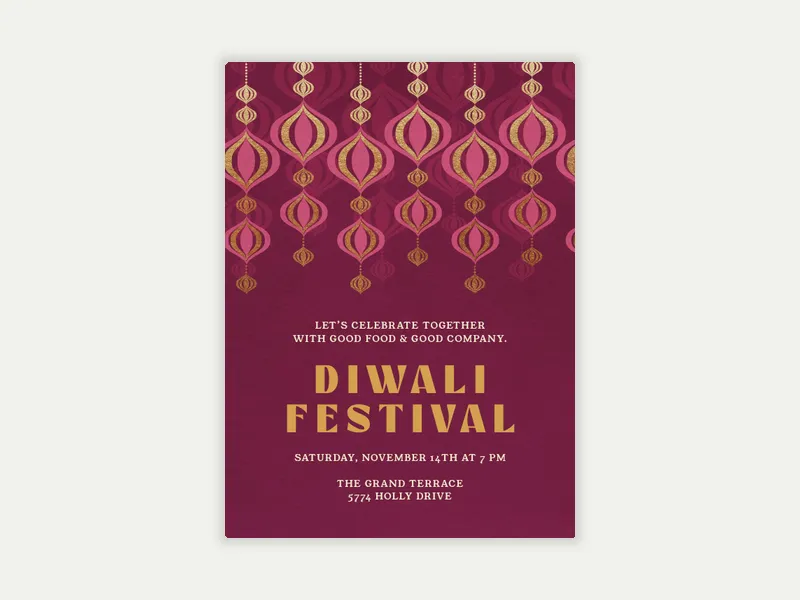 Diwali Pattern - diwali - Invitation