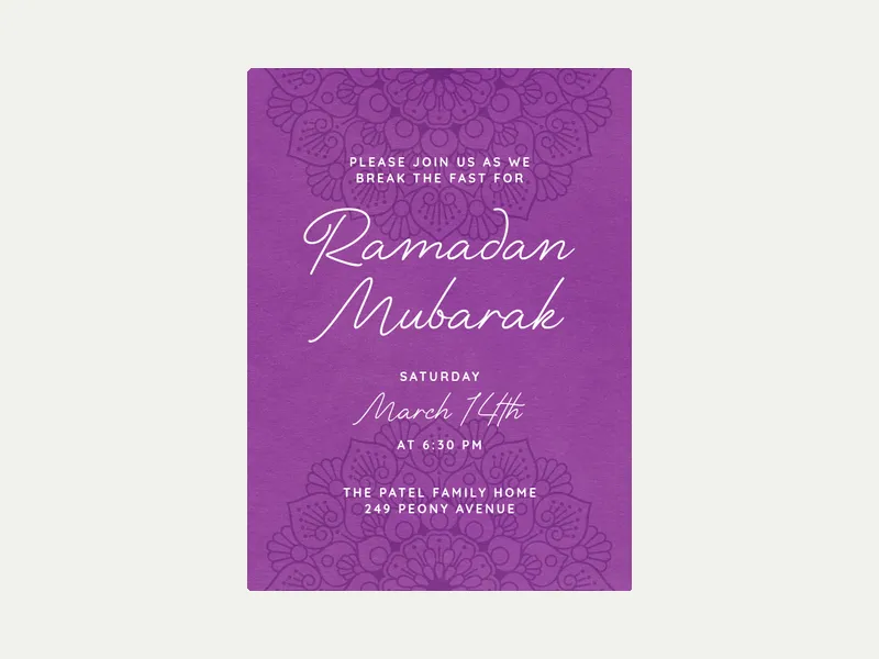Gold Henna - ramadan - Invitation