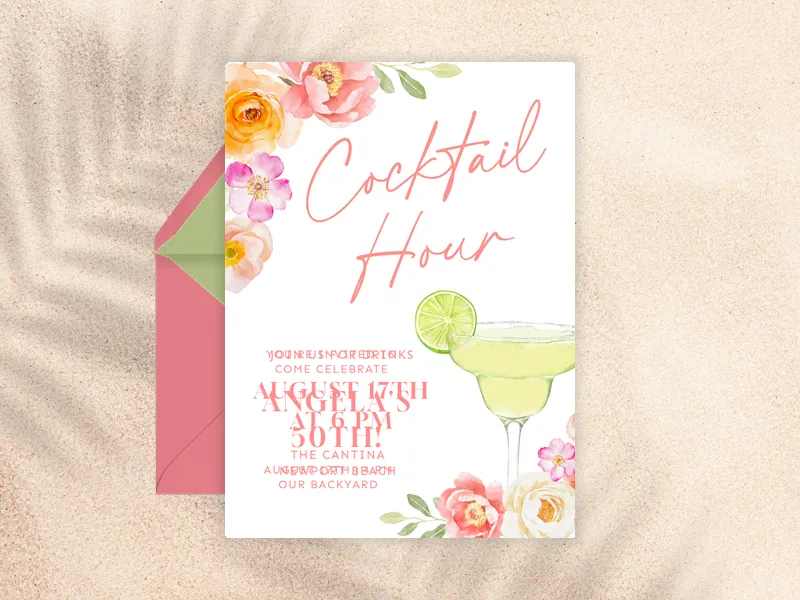 Eucalyptus & Lime - happy_hour - Invitation