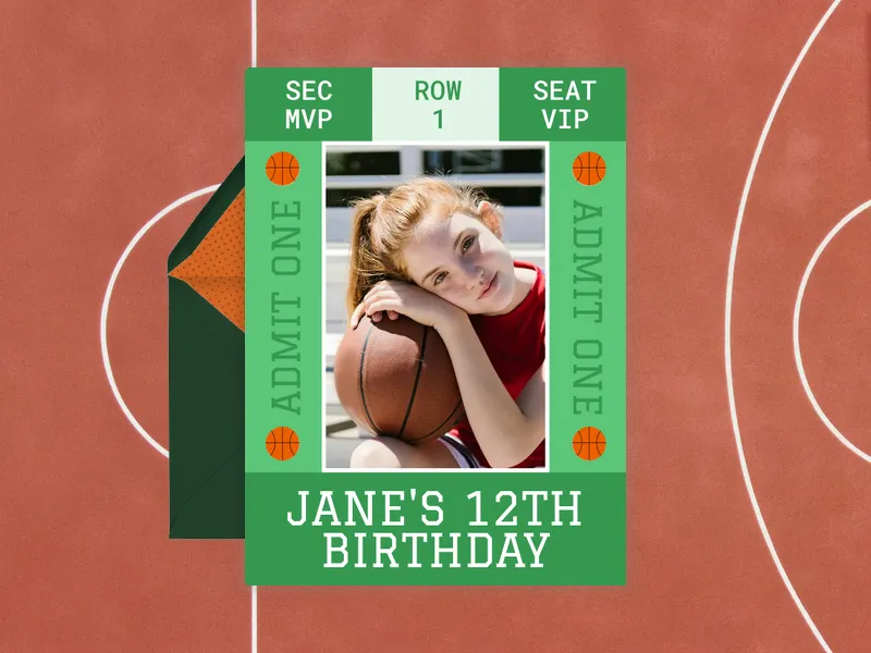Game Ticket (Photo) - college_basketball - Invitation