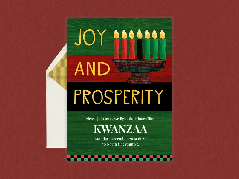 Joy And Prosperity - kwanzaa - Invitation