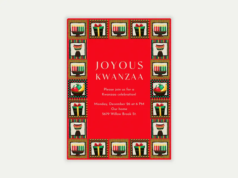 Kwanzaa Blessings - kwanzaa - Invitation