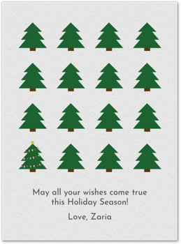 Christmas Tree Pattern Card