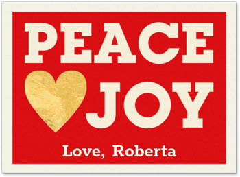 Peace Love Joy Heart Card