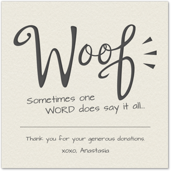 Pet Dog Woof Card