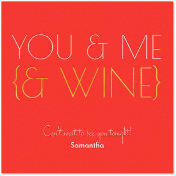 You Me Wine Card
